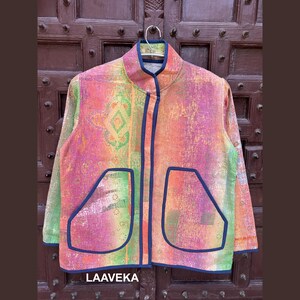 Handmade Vintage Kantha Jacket - Boho Hippie Women&#39;s Coat from Kantha Blanket,Patchwork kantha jacket Cotton kantha coat