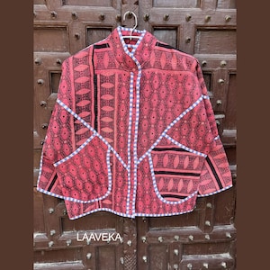 Premium Collection Handmade patchwork Vintage Kantha Jacket - Ethnic bohemian  Designer Boho Hippie Coat ,quilted patchwork kantha jacket