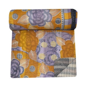 Best Quality Indian Handmade Reversible Cotton Kantha Quilt,Antique Kantha Bedspread