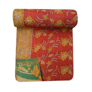Best Quality Indian Handmade Reversible Cotton Kantha Quilt,Antique Kantha Bedspread