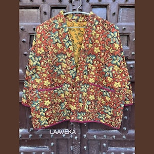 Handmade Vintage Kantha Jacket - Boho Hippie Women&#39;s Coat from Kantha Blanket,Patchwork kantha jacket Cotton kantha coat