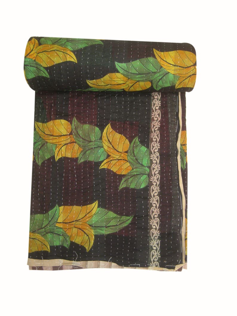 Ethnic Reversible Cotton Blanket Indian Handmade Twin Size Etsy