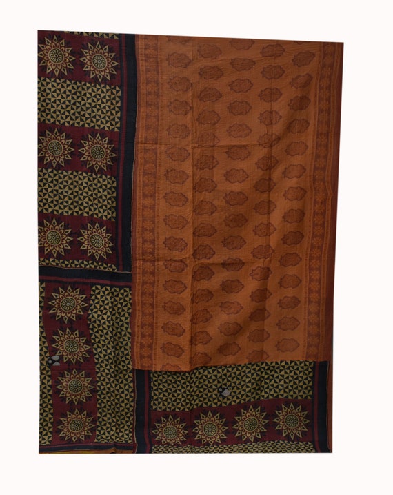 Sofa cover Kantha quilt Indian Quilt Home Decor Twin size throw Sari blanket Handmade Vintage Kantha Quilt