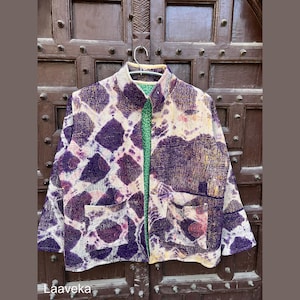 Handmade Vintage Kantha Jacket - Boho Hippie Women&#39;s Coat from Kantha Blanket,Patchwork kantha jacket Cotton kantha coat