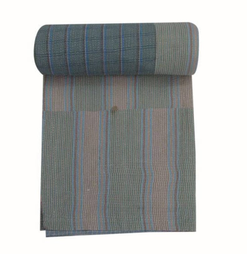 Handmade Cotton Vintage Kantha Quilt,bohemian Kantha Quilt