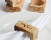 1 Sample engraved wooden napkin ring, Napkin Holder. rustic napkin rings, natural napkin rings, wood place card, reclaimed wood napkin ring