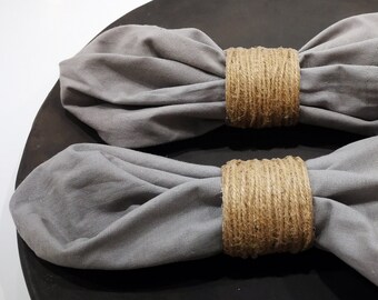 Jute napkin rings 12 - PIECES. Rustic napkin rings, twine napkin rings, handmade napkin rings, jute serviette rings, burlap napkin ring