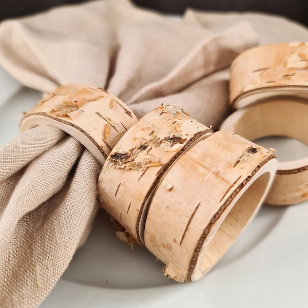 Birch napkin ring - 1 SAMPLE. Rustic wedding decor. Table serving,  wooden napkin ring, sample ring, eco friendly decoration.