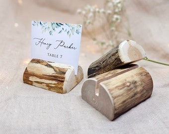 30 PIECES - Wedding card holder - rustic wedding decor - name card holder - wooden card holder - table place card holder - eco friendly