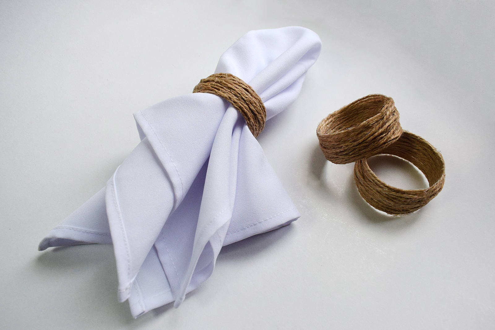 Jute Napkin Ring Rustic Napkin Rings Twine Napkin Rings Etsy UK