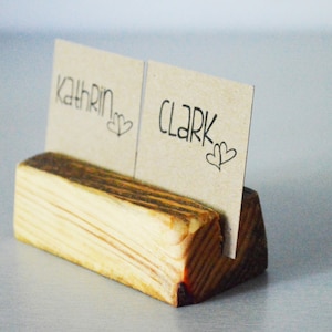 10 PEZZI - Porta carte di nozze - arredamento rustico per matrimoni - porta carte nome - porta carte in legno - porta carte segnaposto da tavolo - ecologico