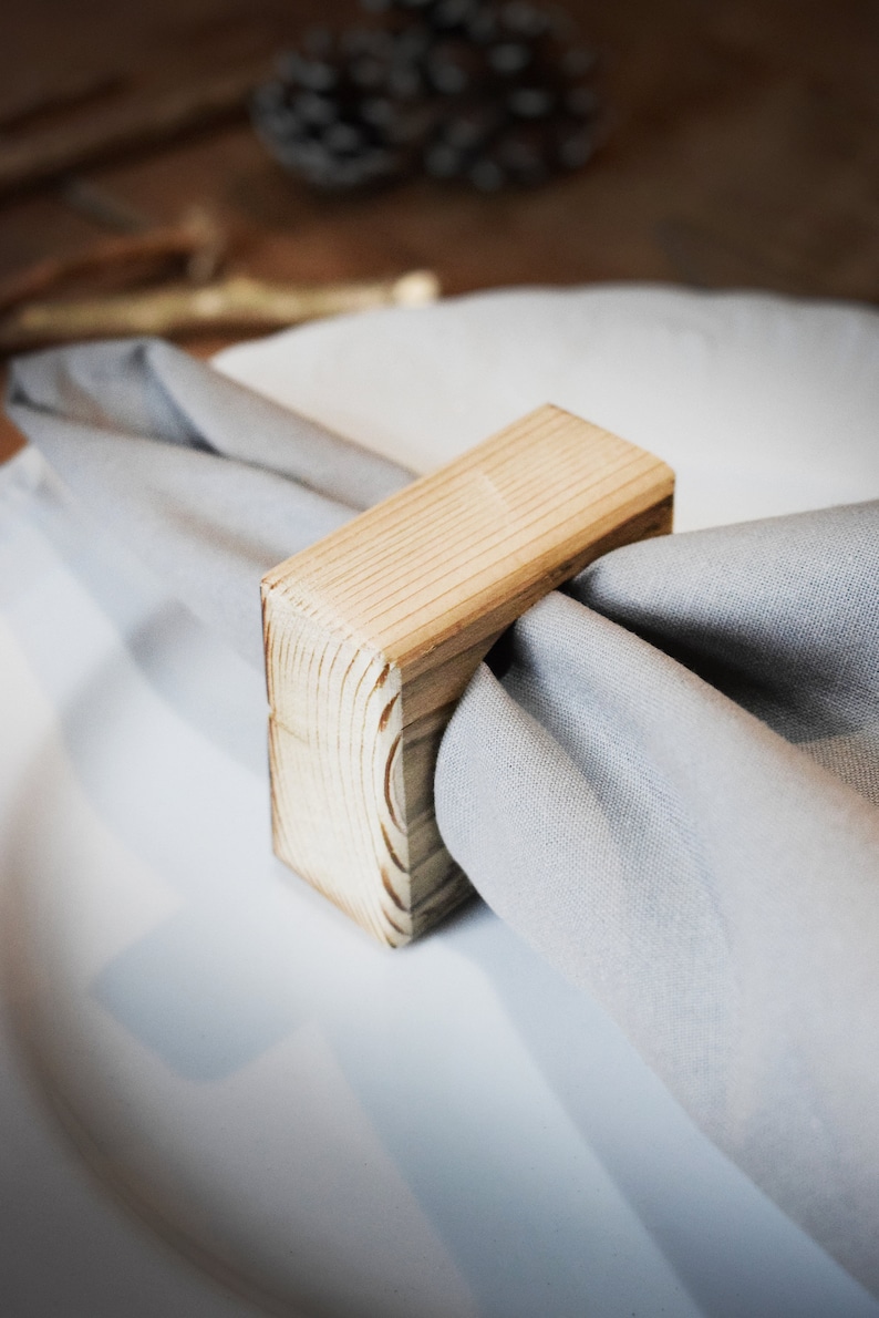 45 Engraved Wooden Napkin Rings Napkin Holder Rustic Napkin Etsy