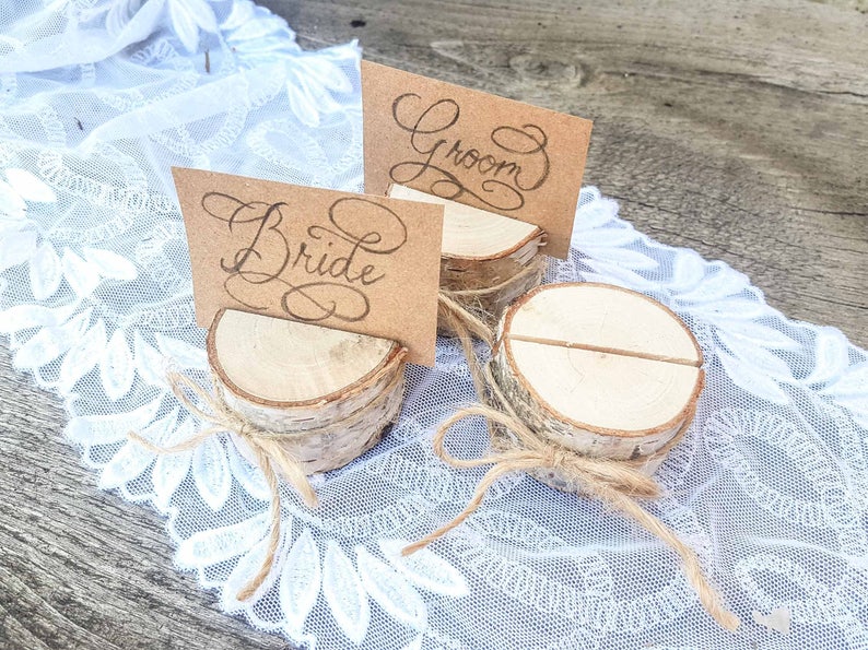 10 PIECES Wedding Name Card Holder Rustic Wedding Decor Etsy