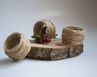 Jute napkin ring 1 sample, rustic napkin rings, twine napkin rings, handmade napkin ring, jute serviette rings, burlap napkin ring