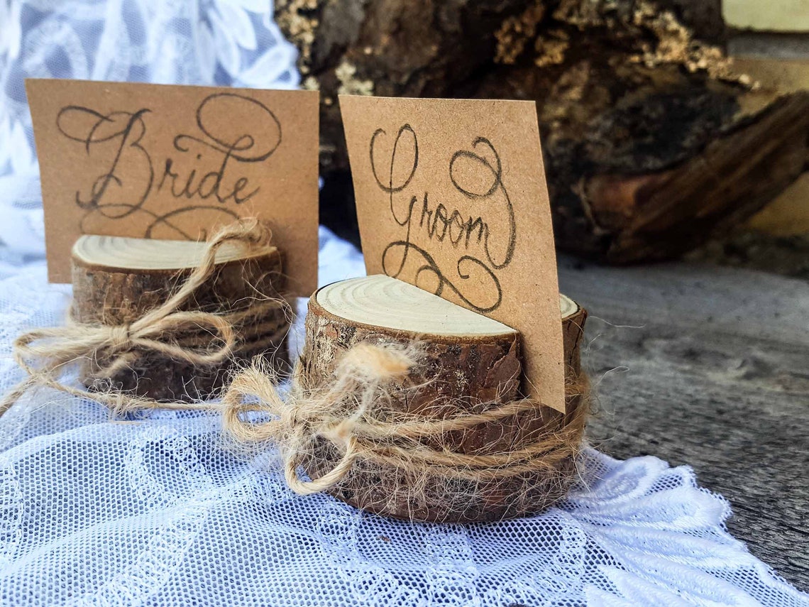 70 PIECES Wedding name card holder rustic wedding decor Etsy