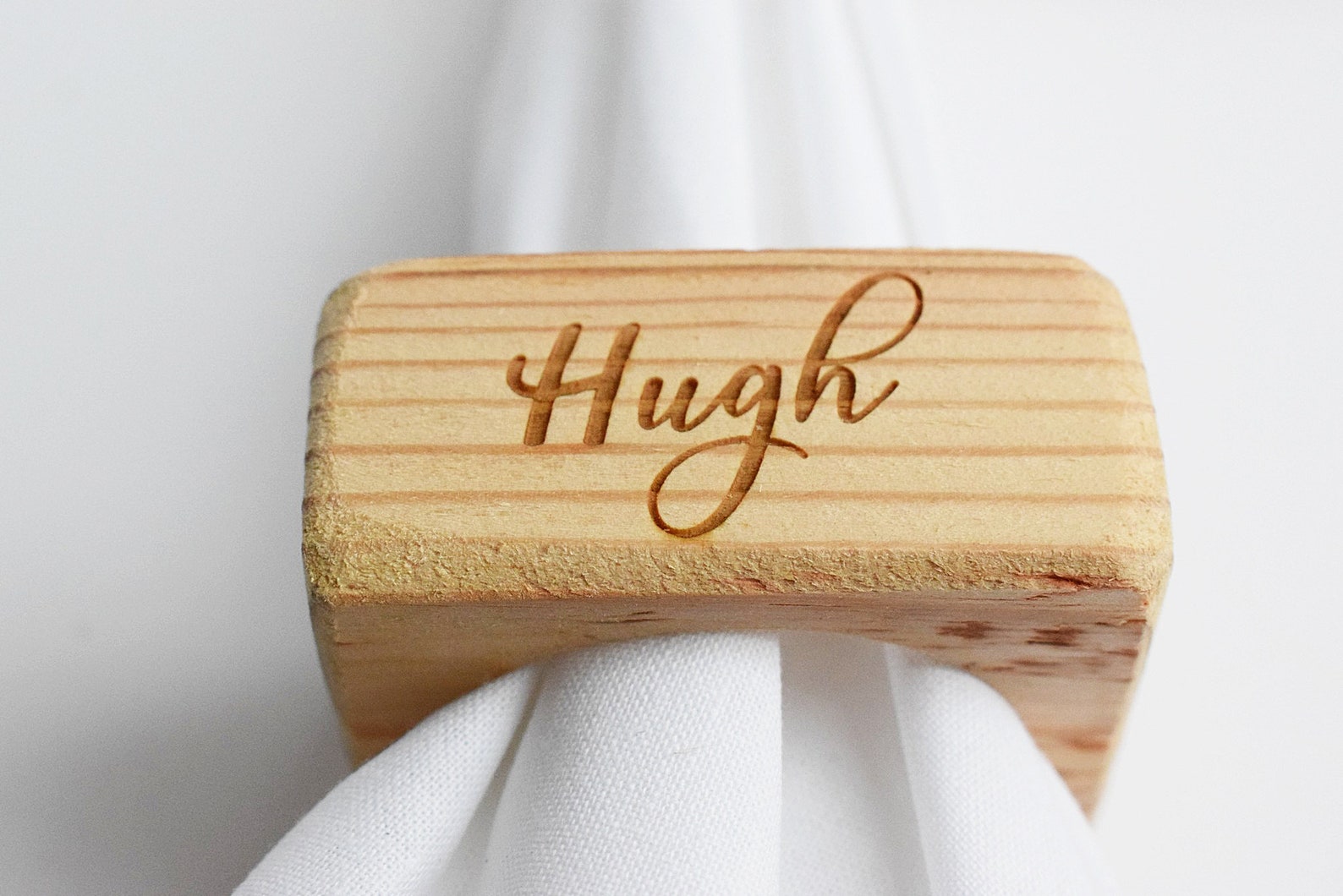 1 Sample Engraved Wooden Napkin Ring Napkin Holder. Rustic Etsy