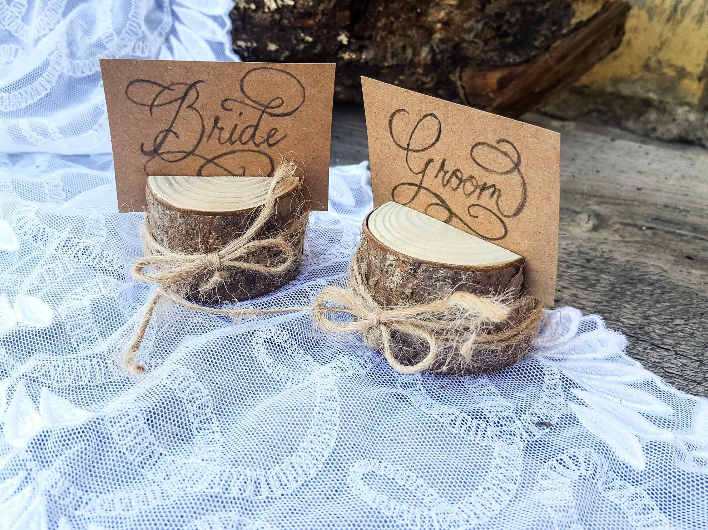 70 PIECES Wedding Name Card Holder Rustic Wedding Decor Etsy