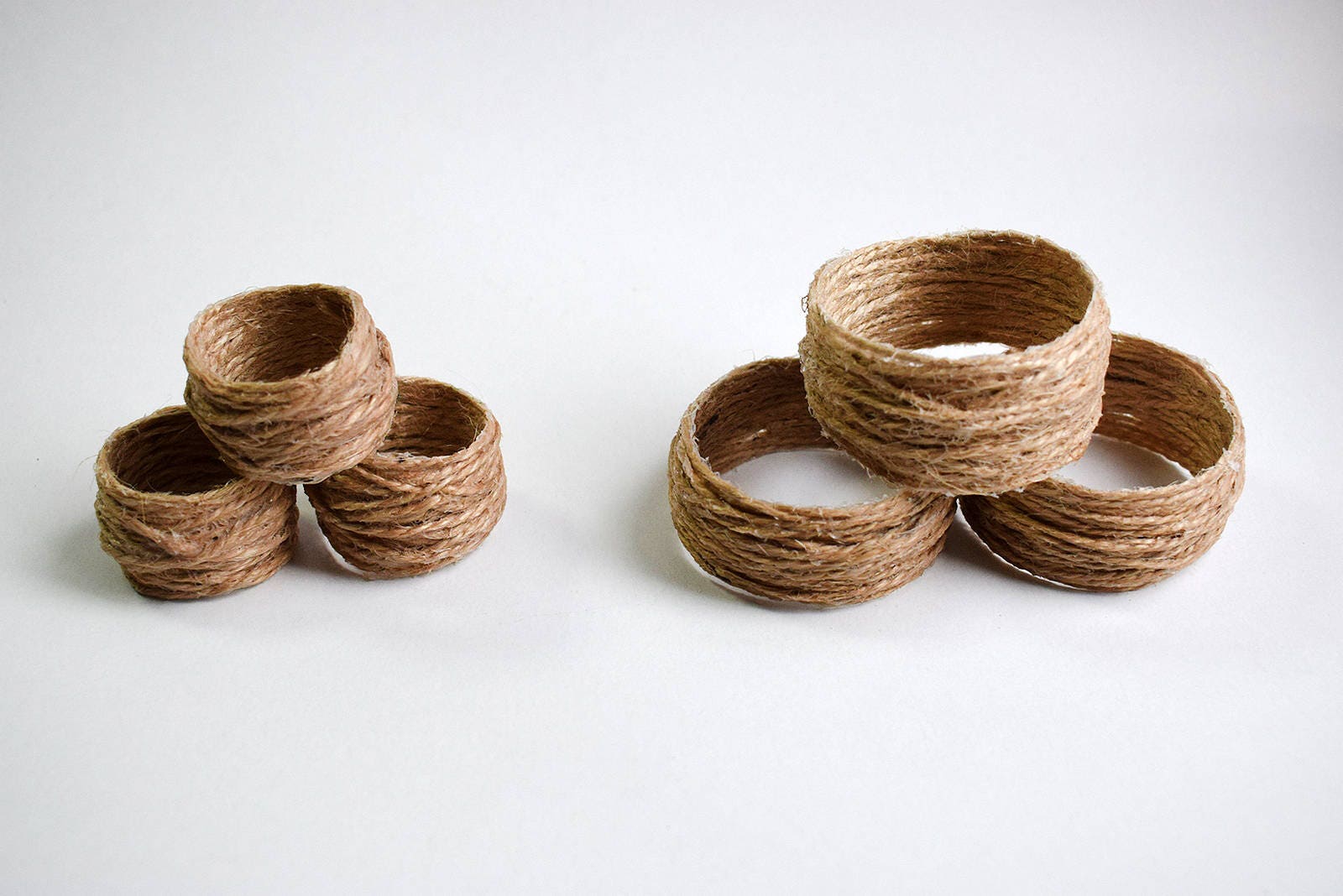 Jute Napkin Ring 1 Sample Rustic Napkin Rings Twine Napkin Etsy