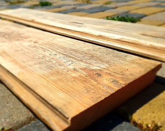 Ensemble de 2 planches en bois rustiques, bois de récupération, bois brut avec écorce, planche de bois, projet de bricolage en bois, matériau en bois, planche de bois avec écorce
