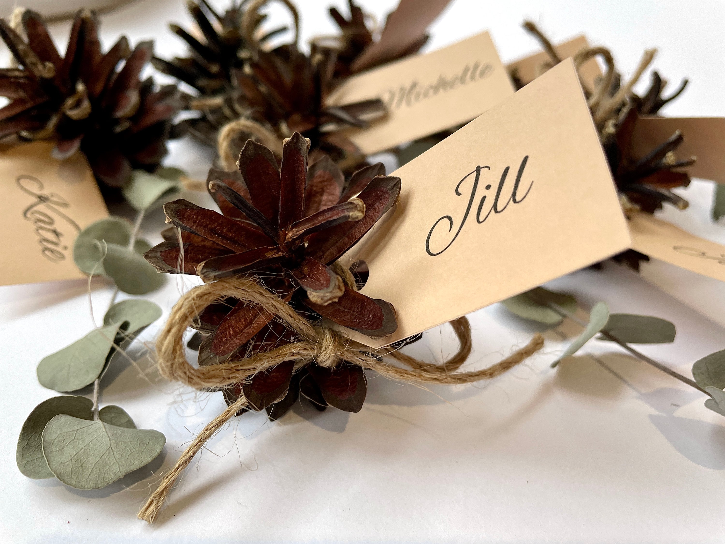 10 PIECES Wedding Name Card Holder Rustic Wedding Decor Etsy