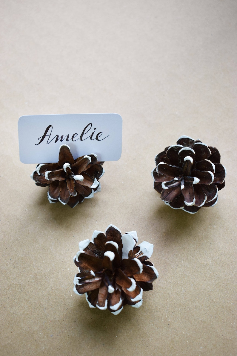 Pinecone Holders Rustic Wedding Table Decor Pine Cone Etsy