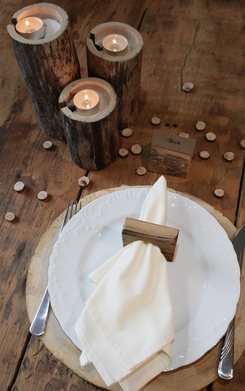 1 Sample Engraved Wooden Napkin Ring Rustic Napkin Rings Etsy