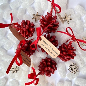 Wax pine cone firestarter 3 PIECES. Wedding decor, christmas gift and housewarming gift. image 6
