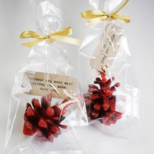 Pine cone fire starter 3 PIECES. Christmas gift and decoration. Rustic wedding favor. Gift for wedding guests. image 3