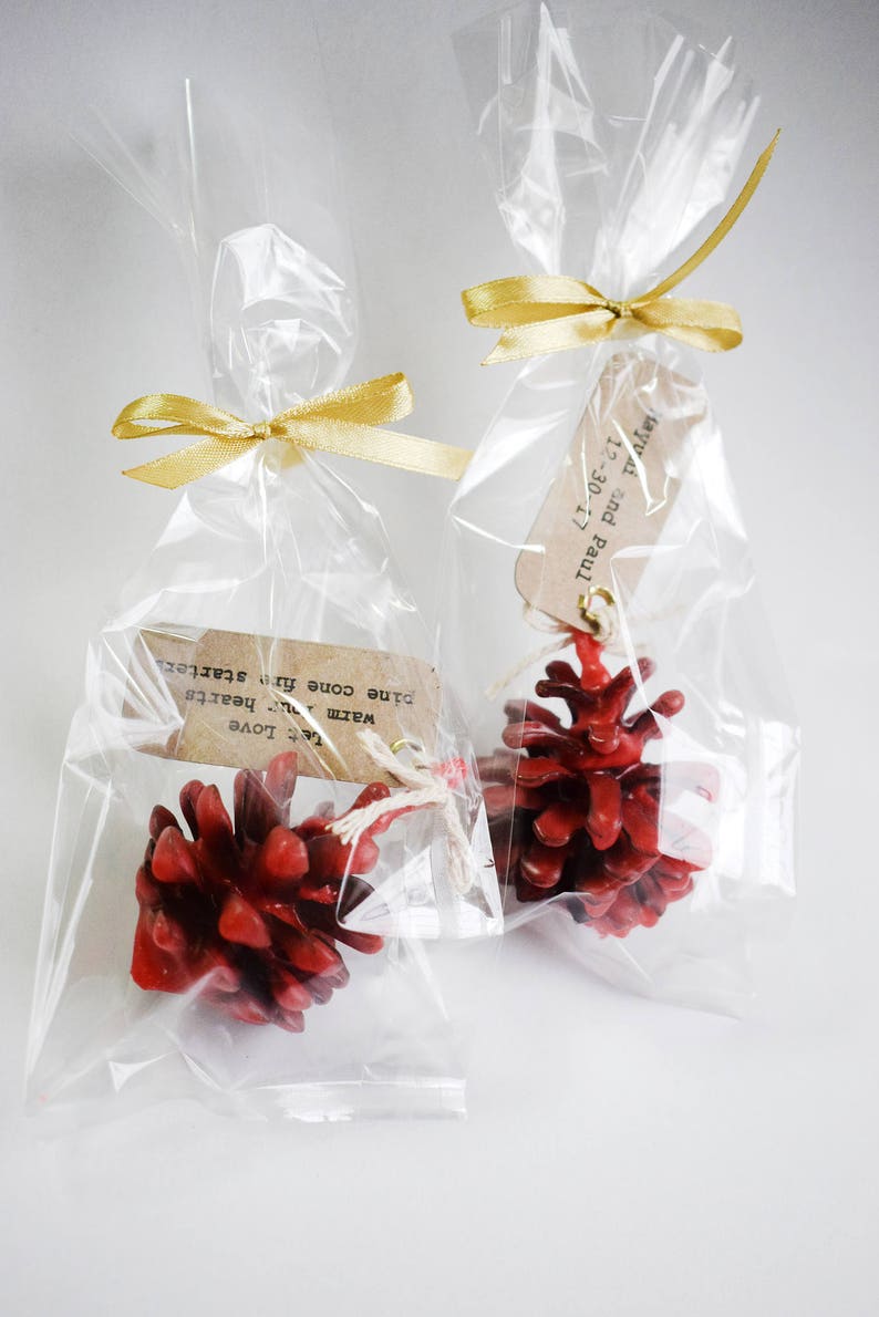Pine cone fire starter 3 PIECES. Christmas gift and decoration. Rustic wedding favor. Gift for wedding guests. image 3