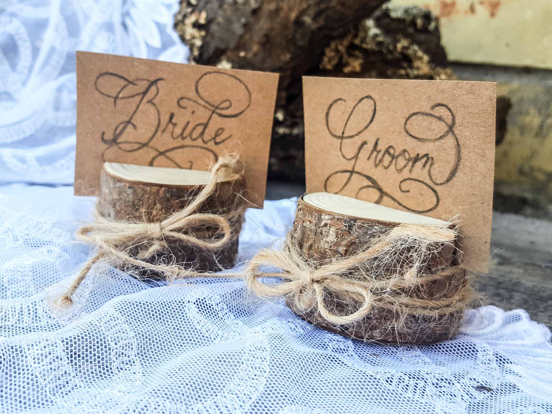 70 PIECES Wedding Name Card Holder Rustic Wedding Decor Etsy