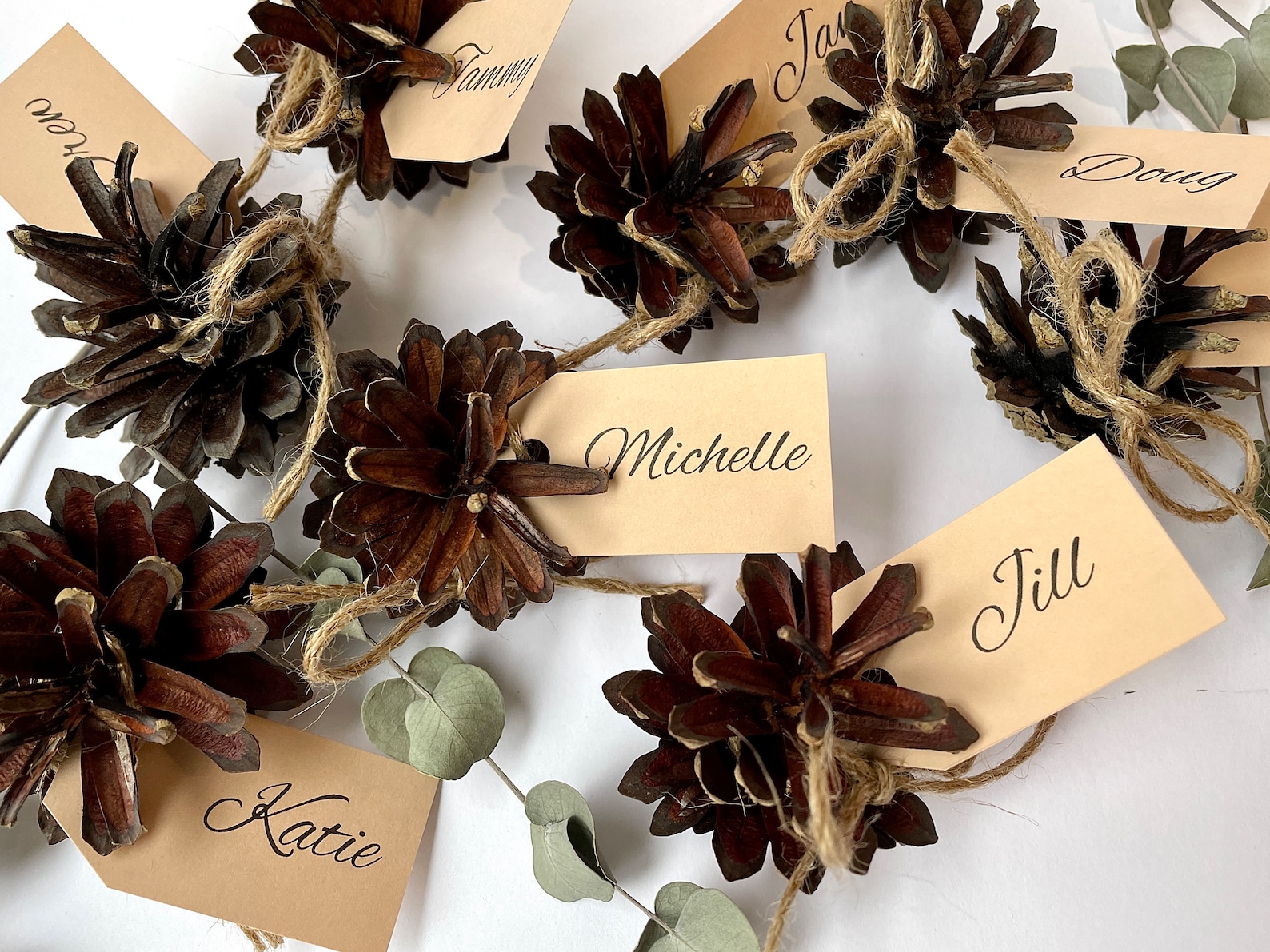 10 PIECES Wedding Name Card Holder Rustic Wedding Decor Etsy