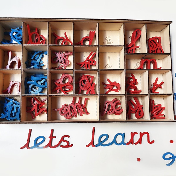 Alfabeto, juego de aprendizaje, aprender letras y escritura, alfabeto de madera para niños, aprender a leer fácilmente, juego para aprender, juego montessori para niños