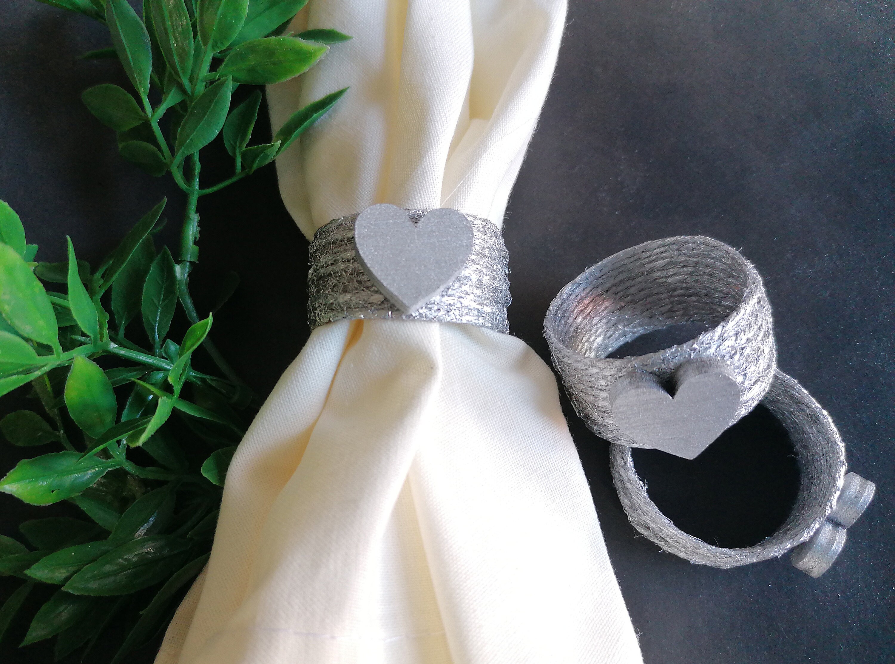 Jute napkin ring 1 piece rustic napkin ring twine ring jute Etsy