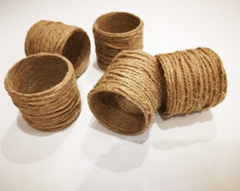 Jute napkin ring 1 sample, rustic napkin rings, twine napkin rings, handmade napkin rings, jute serviette rings, burlap napkin ring
