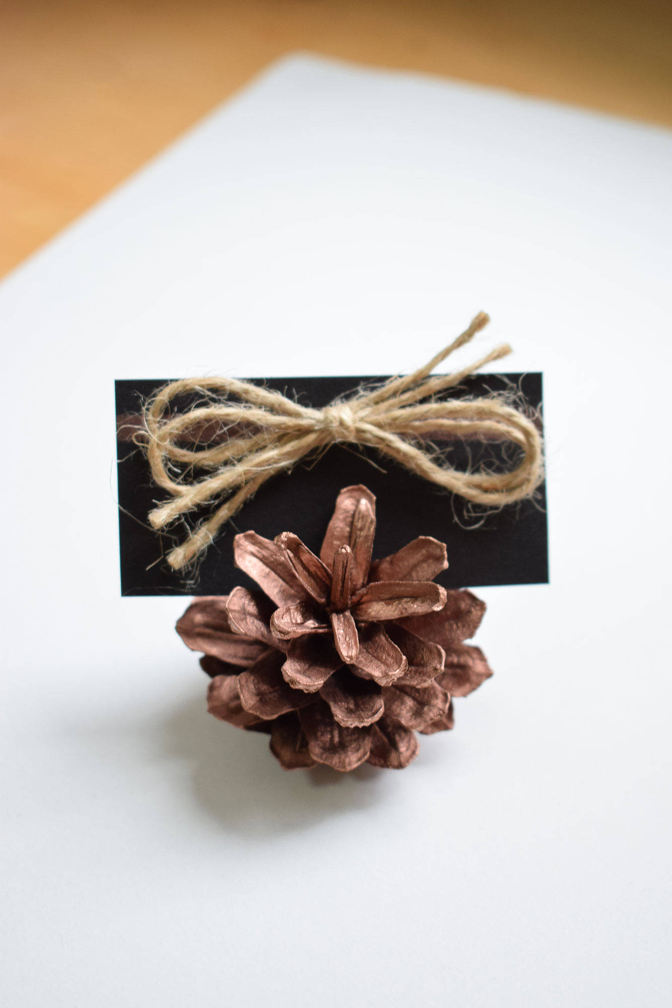 Copper pine cones Pine cone card holder rustic wedding Etsy