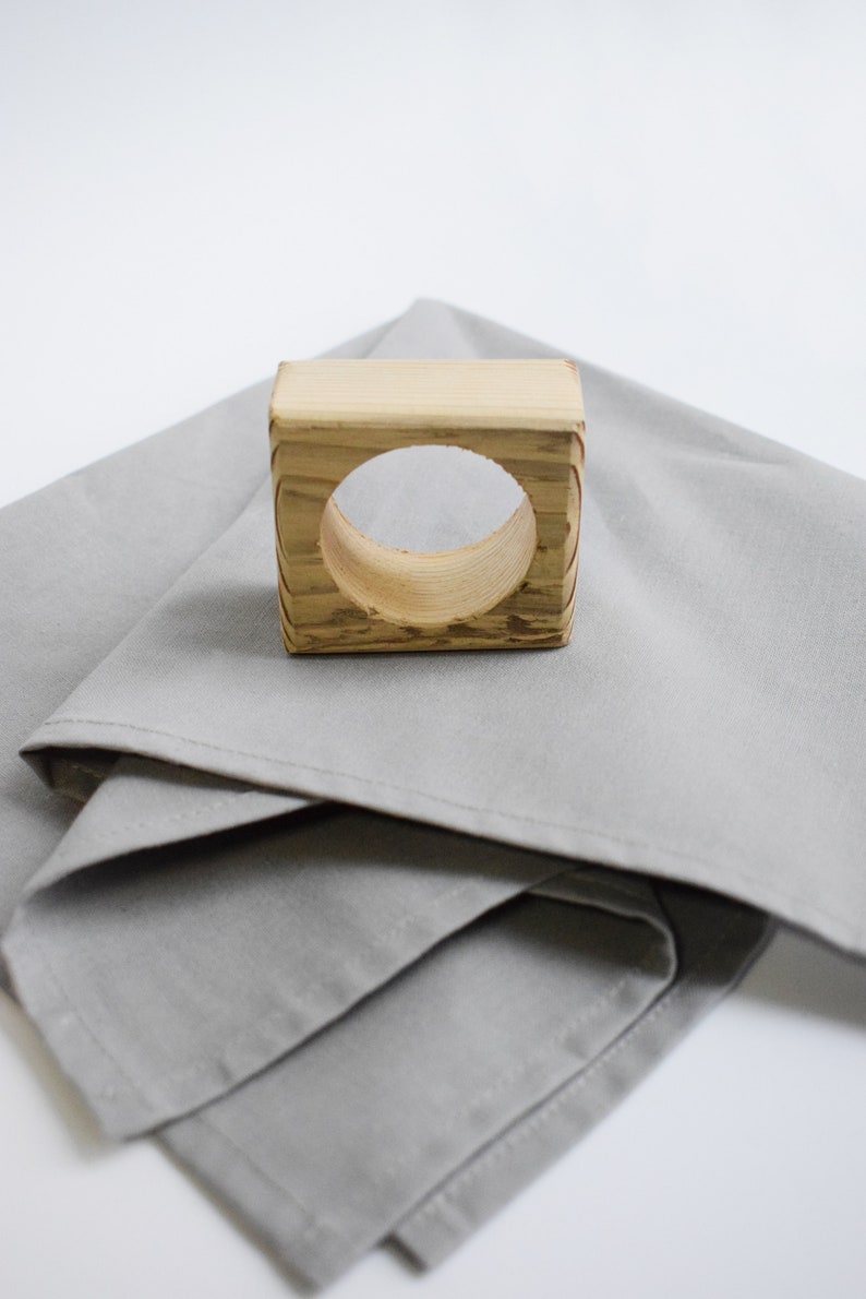 10 Engraved Wooden Napkin Rings Napkin Holder Rustic Napkin Etsy