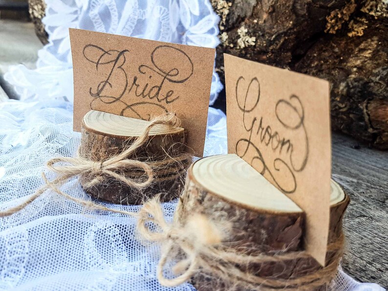 70 PIECES Wedding Name Card Holder Rustic Wedding Decor Etsy UK