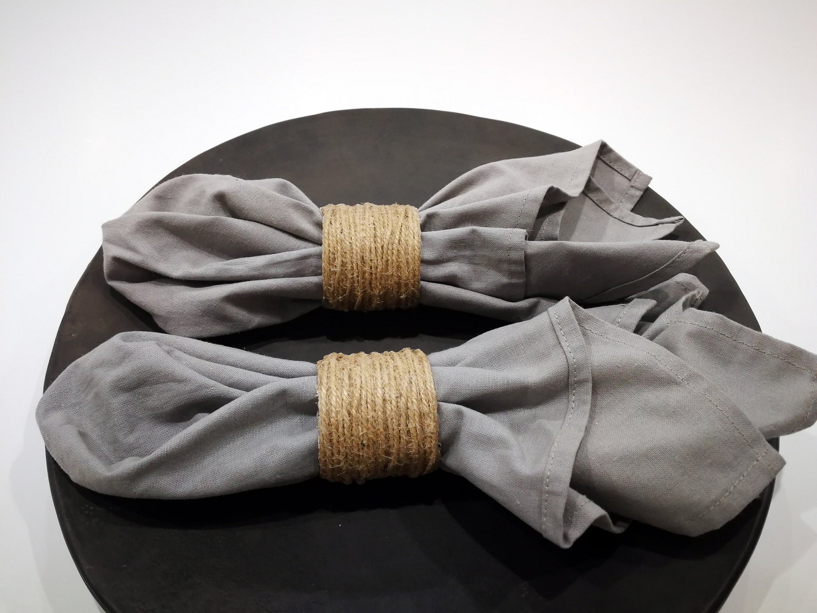 Jute napkin ring rustic napkin rings twine napkin rings Etsy