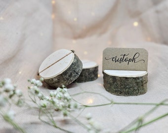 Wedding card holder - 12 PIECES. Rustic wedding decor - name card holder - wooden card holder - table place card holder - eco friendly