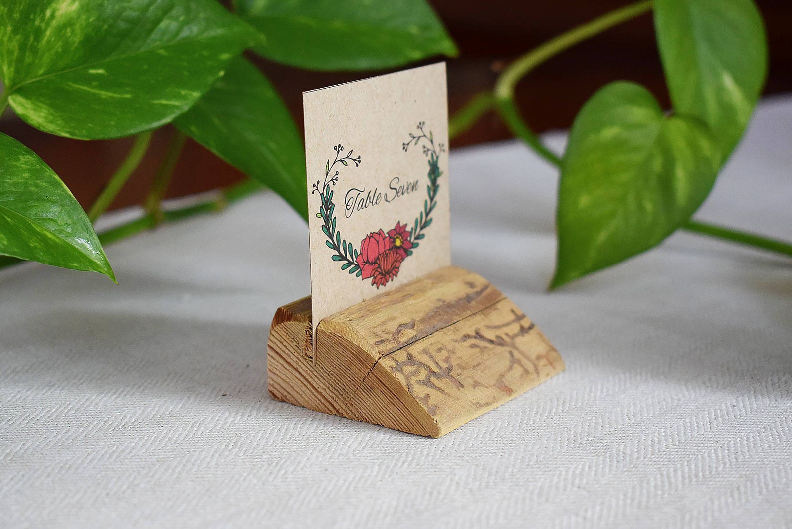 Table Card Holder Menu Card Holder Wooden Card Holder Etsy