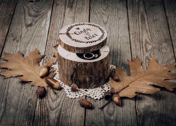 Engagement Ring Box Ring Bearer Box Wedding Ring Box Personalized
