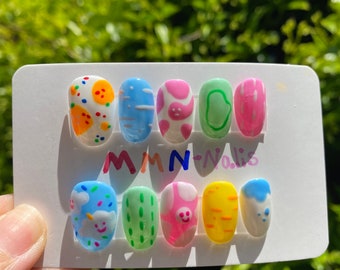 Nagelpresse / kawaii Nägel / Cartoon Nägel / Kunstnägel