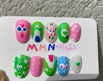 Press on nails / kawaii nails/ cartoon nails/ fake nails