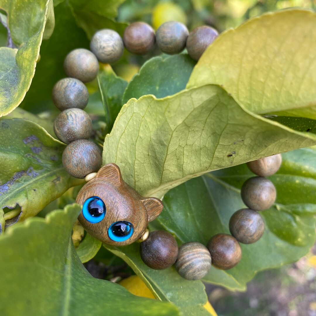 Bracelets Personnalisables Pour Chatons En Bois Et Perles Résine - Couleurs Assorties