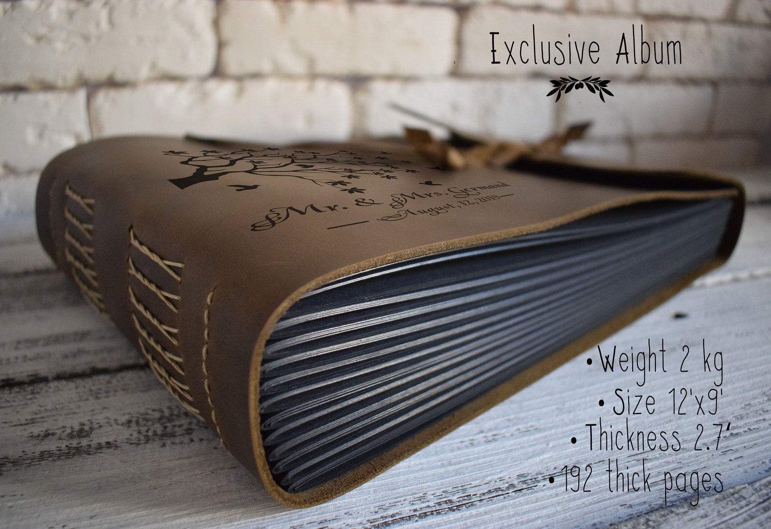 Leather Photo Album/personalized Leather Guest Book/leather Etsy