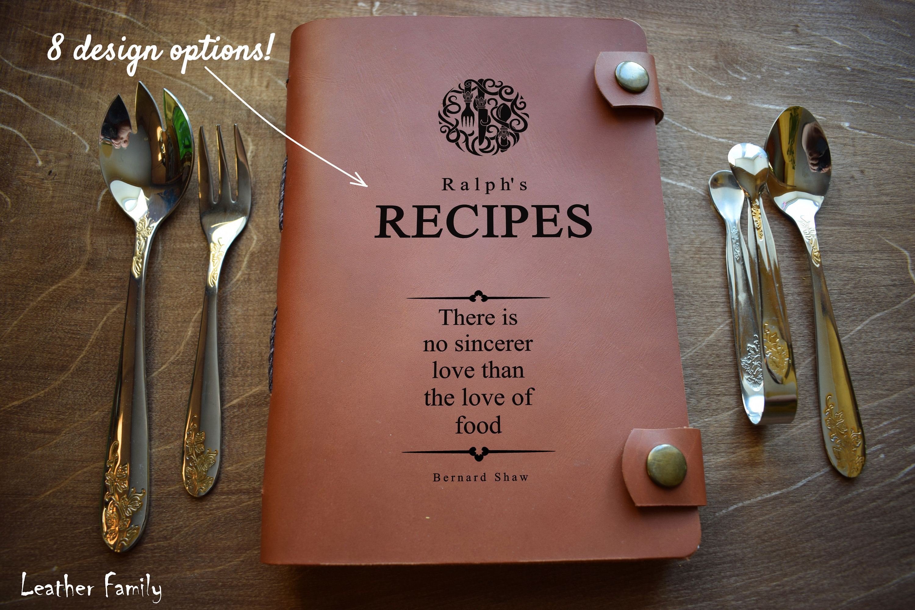 Leather Recipe Book/Personalized Cookbook/A4 A5 Recipes/Recipe Etsy