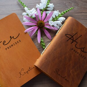 Vows book/ Free personalized leather vows book/ Promises book/  Wedding Vow Book/ His and Her vows