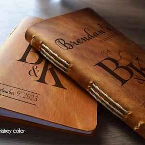 Personalized vows book/ Leathers vows book/ Promises book/  Wedding Vow Book/ His and Her vows