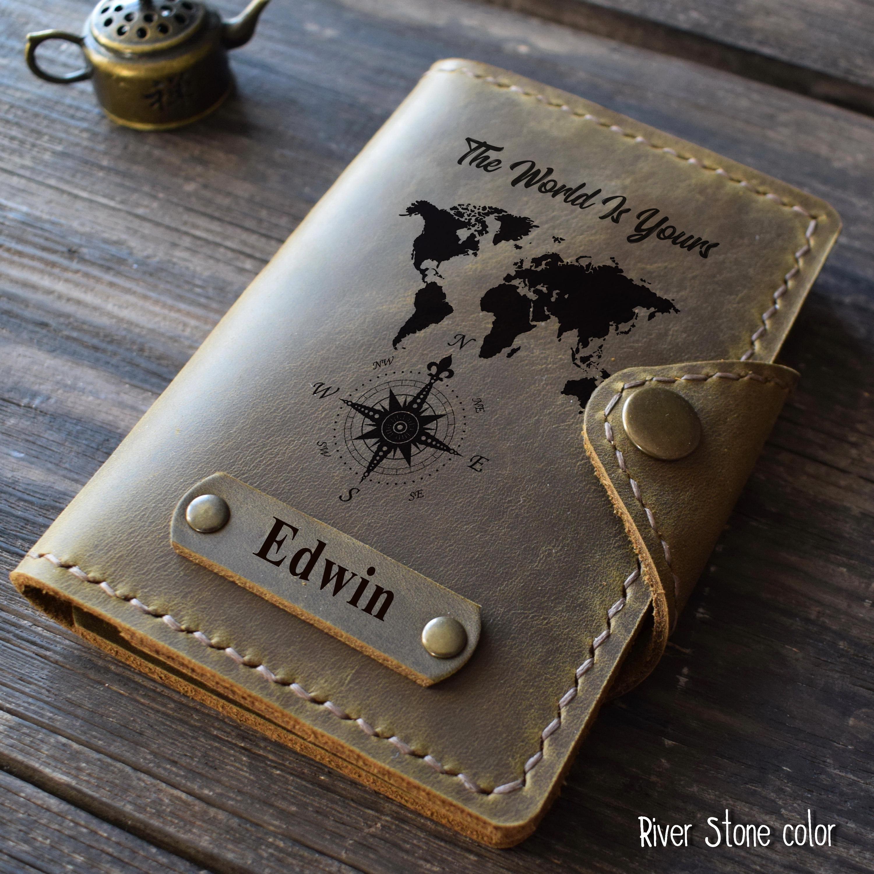 Leather Passport Cover/Passport Wallet/Passport holder/Free Personalized Passport Case/Adventure Gift