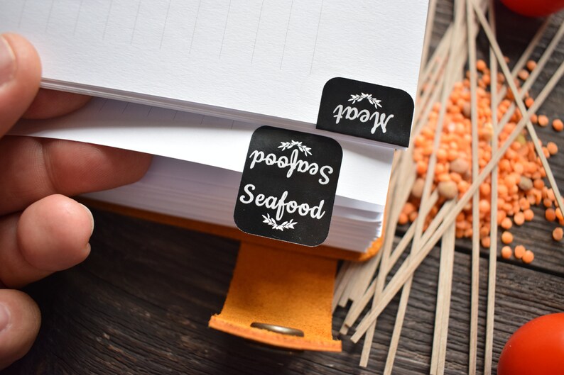 Recipe Dividers: Self-adhesive Cookbook Tabs, Set of 16 - Etsy